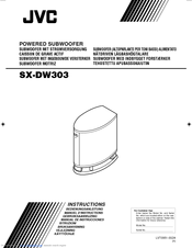 Jvc Powered Subwoofer SW-DW303 Instructions Manual