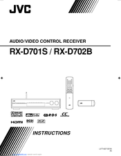 JVC RXD702B - AV Receiver Instructions Manual