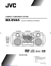 JVC MXDVA5 - 3 DVD/CD Home Theater Mini System Instructions Manual