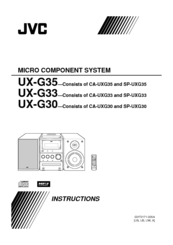 JVC CA-UXG35 Instructions Manual