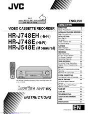 JVC HR-J548E Instructions Manual