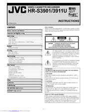 JVC HR-3911U Instructions Manual