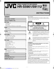 Jvc HR-5911U Instructions Manual