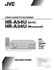 JVC HR-A54U Instructions Manual