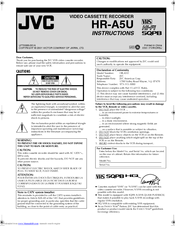 JVC HR-A5U Instructions Manual