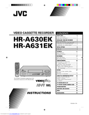 JVC HR-A630EK Instructions Manual
