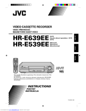 JVC HR-E539EE Instructions Manual