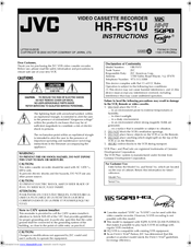 JVC HR-FS1U Instructions Manual