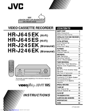 JVC HR-J245EE Instructions Manual