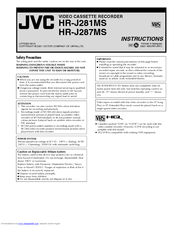 JVC HR-J281MS Instructions Manual