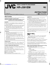 JVC HR-J391EM Instructions Manual