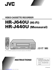 JVC HR-J440U Instructions Manual