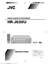 JVC HR-J630U Instructions Manual