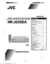 JVC HR-J635EA Instructions Manual