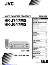 JVC HR-J647MS Instructions Manual