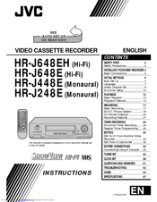 Jvc HR-J648EH, HR-J648E, HR-J448E, HR-J248E Instructions Manual