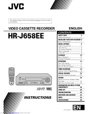 JVC HR-J658EE Instructions Manual