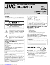 JVC HR-J698U Instructions Manual