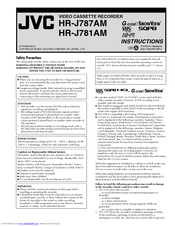 JVC HR-J787AM Instructions Manual