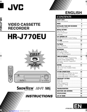 JVC HR-J770EU Instructions Manual