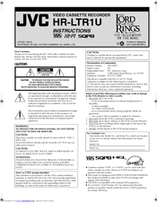 JVC HR-LTR1U Instructions Manual