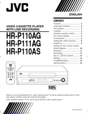 JVC HR-P111AG Instructions Manual