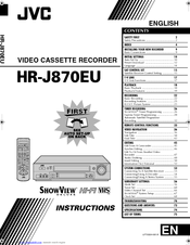 JVC HR-J870EU Instructions Manual