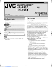 JVC HR-P55A Instructions Manual