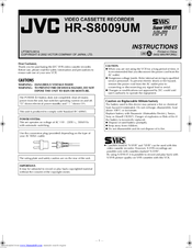 JVC HR-S8009UM Instructions Manual