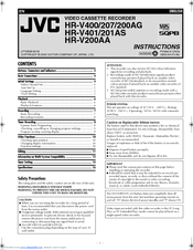 JVC HR-V400AG Instructions Manual