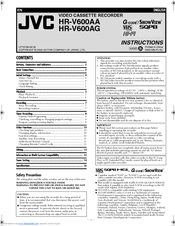 JVC HR-V600AG Instructions Manual