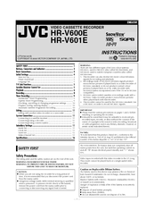 JVC HR-V601E Instructions Manual