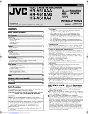 JVC HR-V610AG Instructions Manual