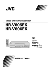 JVC HR-V606EK Instructions Manual