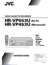 JVC HR-VP653U Instructions Manual