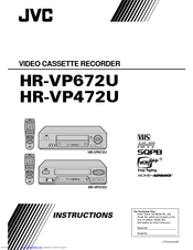 JVC HR-VP672U Instructions Manual