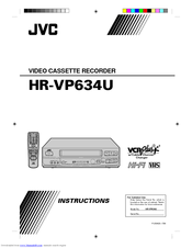 JVC HR-VP634U Instructions Manual