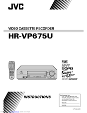 JVC HR-VP675U Instructions Manual