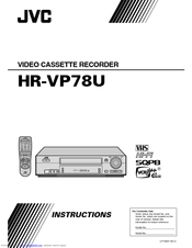 JVC HR-VP78U Instructions Manual