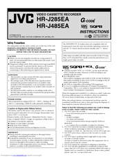 JVC HR-J285EU Instructions Manual