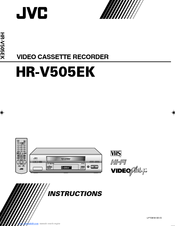 JVC HR-V505EZ Instructions Manual