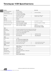 JVC SR-9168U Specifications