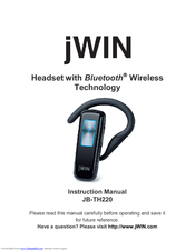 jWIN JB TH220 Instruction Manual