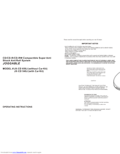 jWIN JX-CD650 Operating Instructions Manual