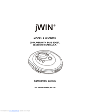 Jwin JX-CD678 Instruction Manual