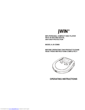Jwin JX-CD900 Operating Instructions Manual