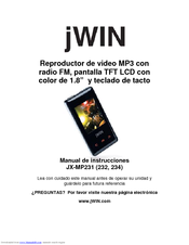 jWIN JX-MP234 Manual Del Instrucción