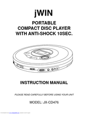 jWIN JX-CD476 Instruction Manual