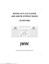 jWIN JX-CD3150D Owner's Manual