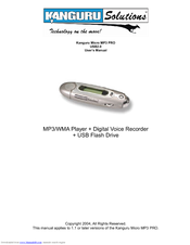 Kanguru Solutions Micro MP3 PRO User Manual